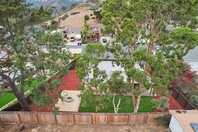 bird's eye view featuring a residential view