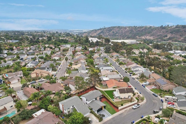 drone / aerial view with a residential view