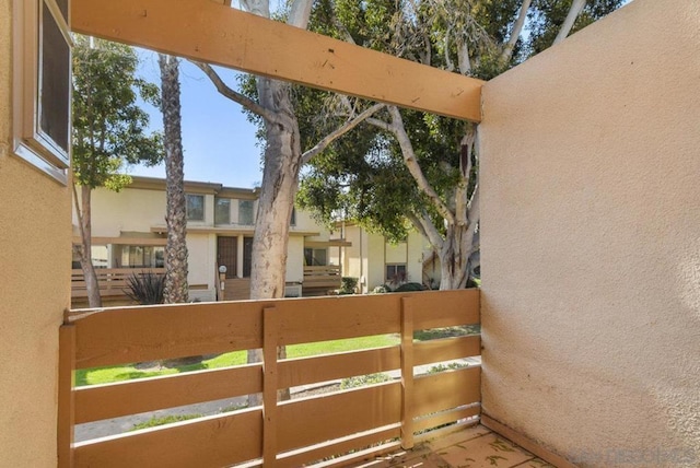 exterior space with a balcony