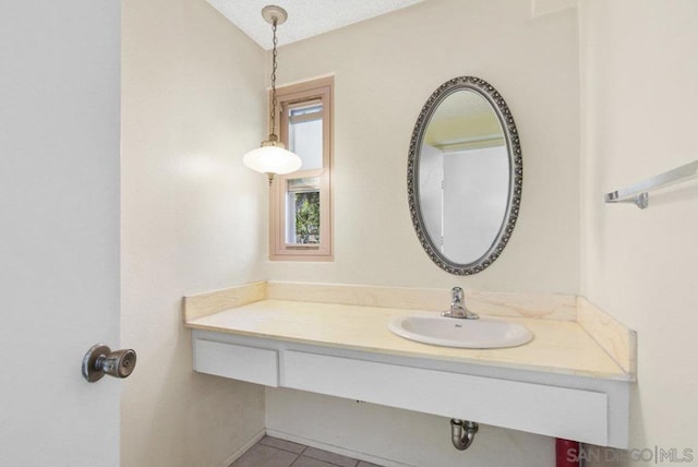 bathroom featuring vanity and tile patterned floors