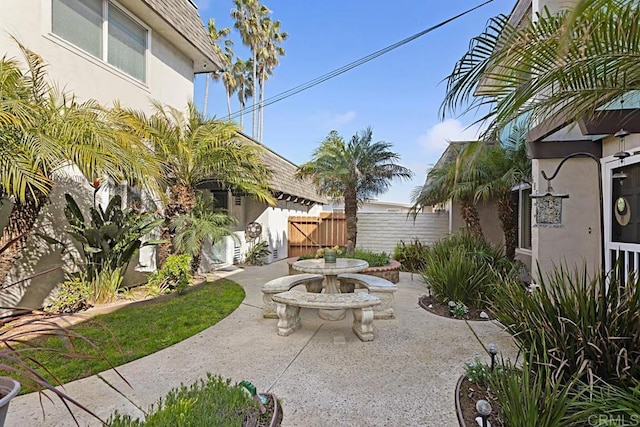 view of patio / terrace with fence