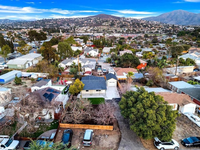 aerial view featuring a mountain view