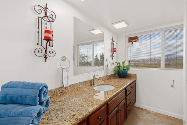 bathroom featuring vanity