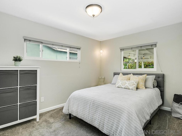 view of carpeted bedroom