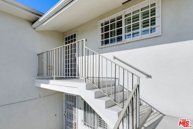 view of stairway