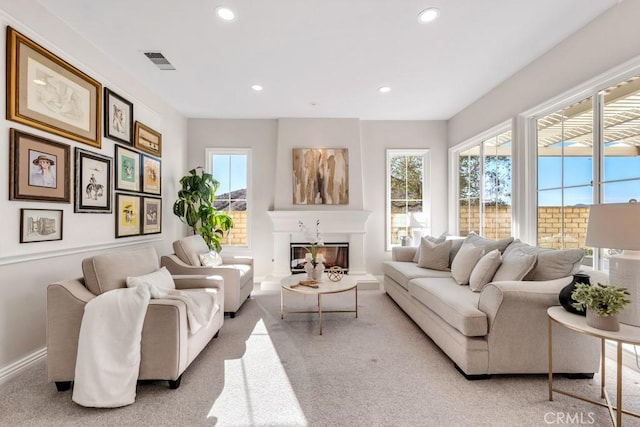 view of carpeted living room