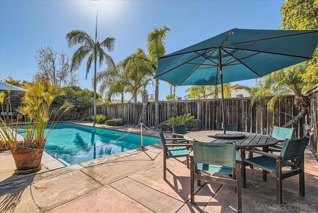 view of pool with a patio