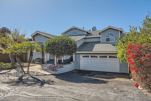 view of front property featuring a garage