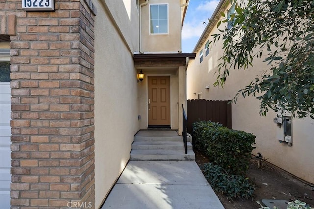 view of doorway to property