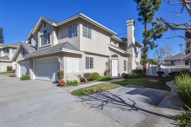 view of property with a garage