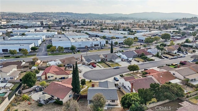 drone / aerial view with a mountain view