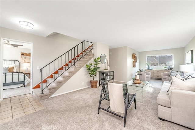 view of carpeted living room