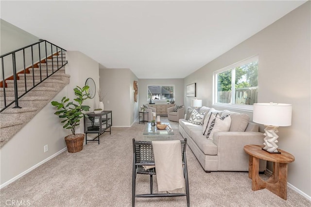 view of carpeted living room