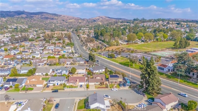 aerial view featuring a mountain view