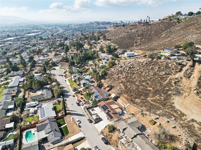 bird's eye view featuring a mountain view