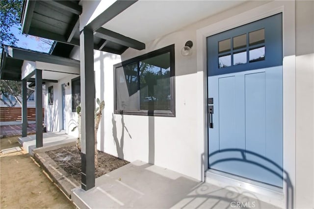 view of doorway to property