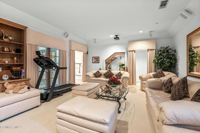 view of carpeted living room