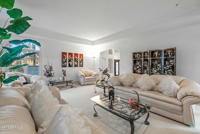 view of carpeted living room