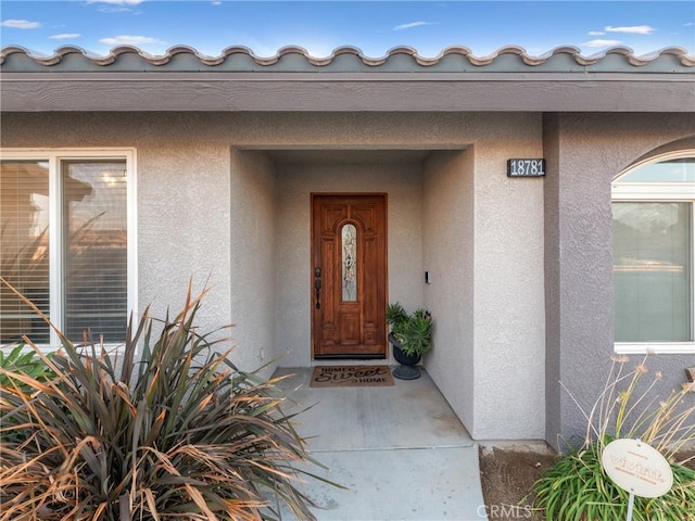 view of doorway to property