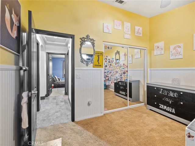 view of carpeted bedroom