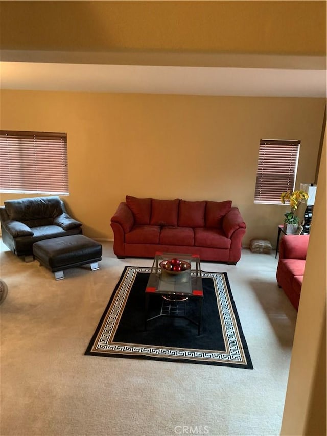 view of carpeted living room