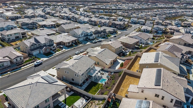 drone / aerial view with a residential view