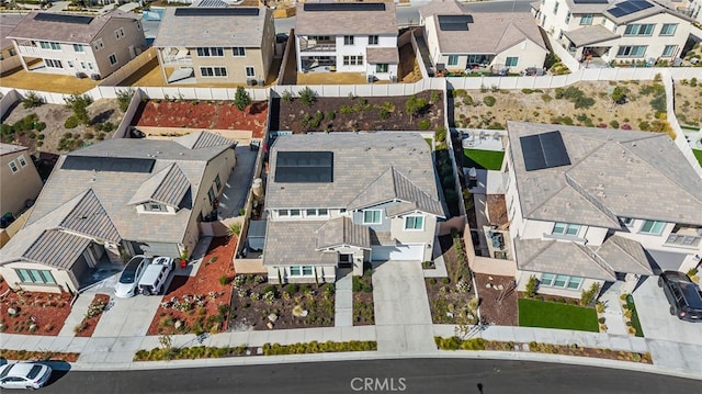 bird's eye view featuring a residential view