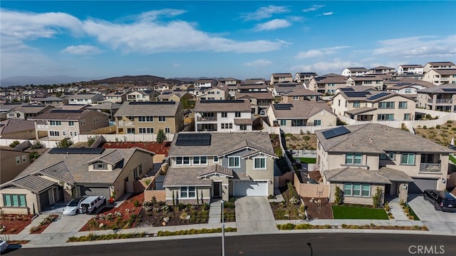 aerial view featuring a residential view