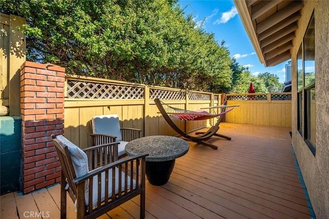 view of wooden terrace