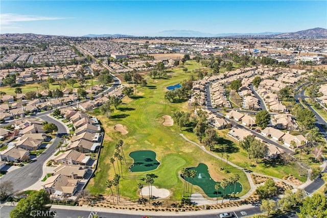 bird's eye view featuring a mountain view