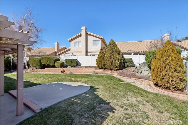 view of yard with a patio