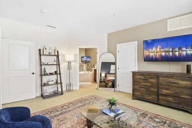 view of carpeted living room