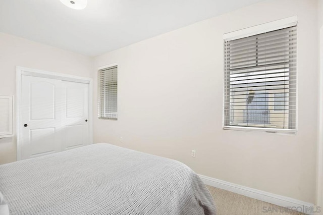 bedroom with a closet