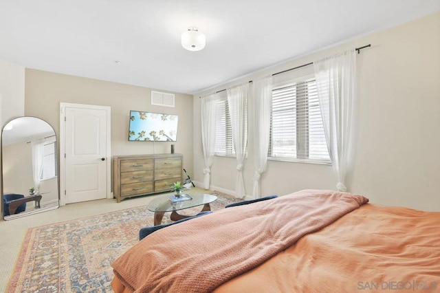 bedroom with carpet flooring