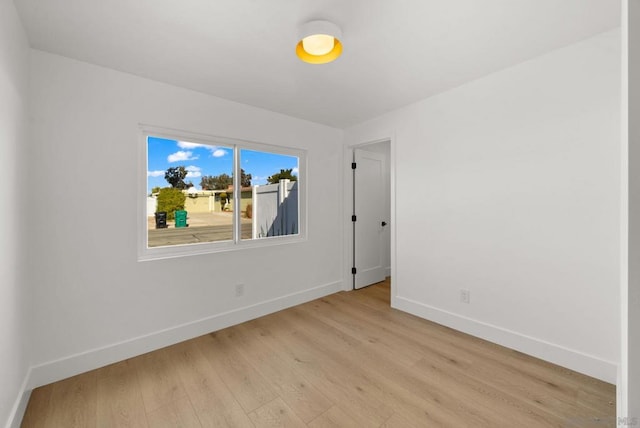 empty room featuring light wood-type flooring