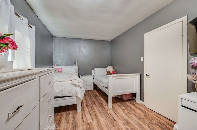 bedroom featuring light hardwood / wood-style floors