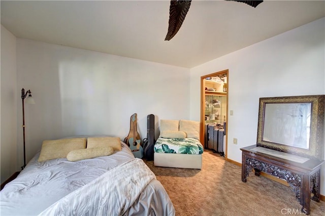 bedroom featuring carpet flooring