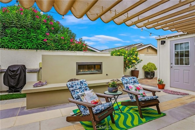 view of patio with grilling area