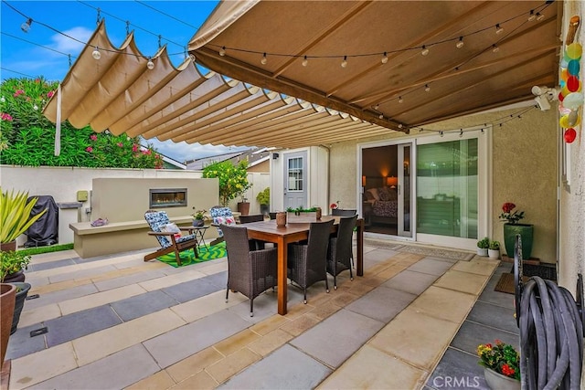 view of patio / terrace with a grill