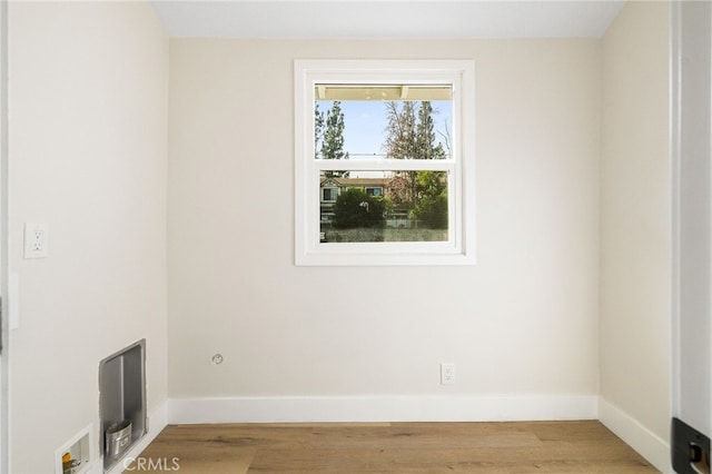 empty room featuring light hardwood / wood-style flooring