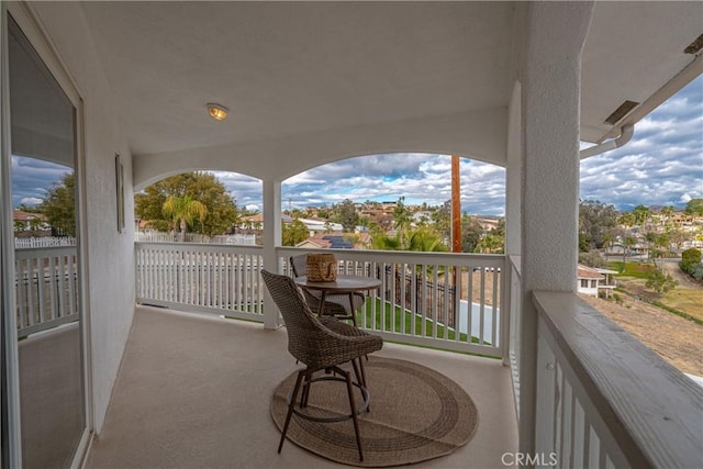 view of balcony