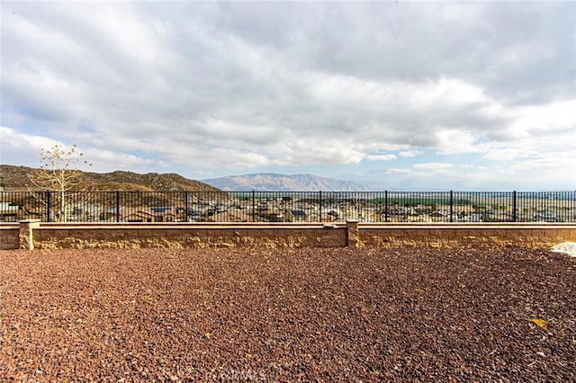 exterior space with a mountain view