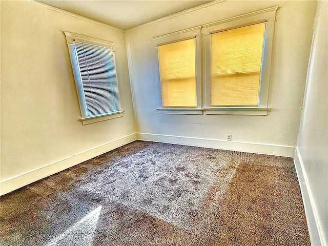 view of carpeted spare room