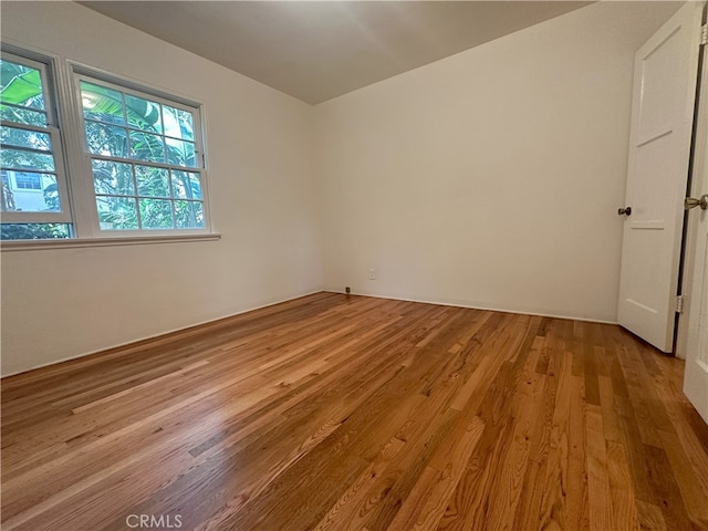 empty room featuring light wood-type flooring