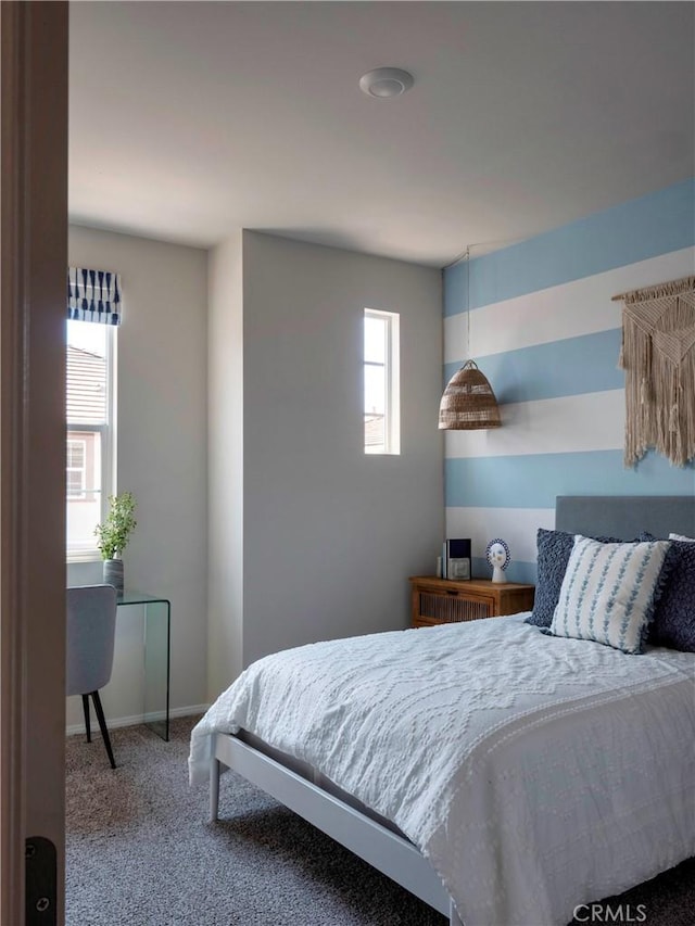 bedroom with carpet floors