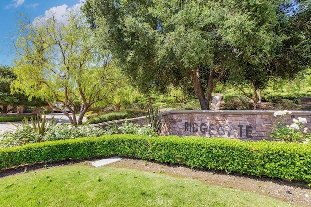 view of community sign