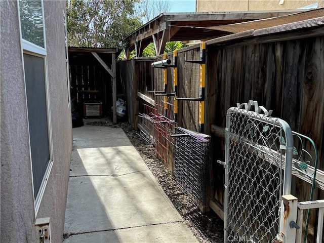 view of patio / terrace featuring fence
