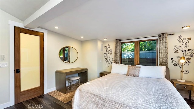 bedroom featuring wood-type flooring