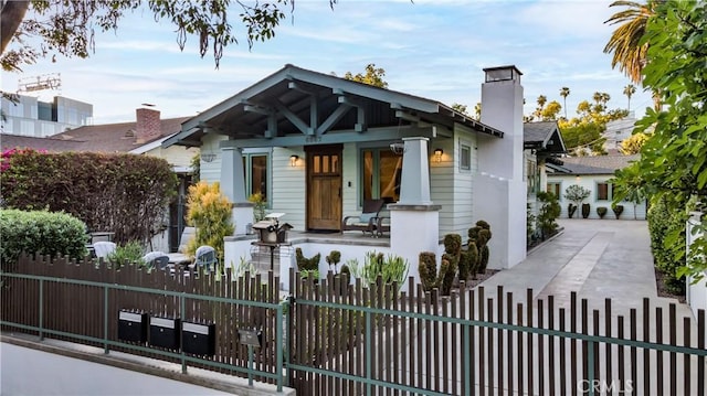 view of front of home with a porch