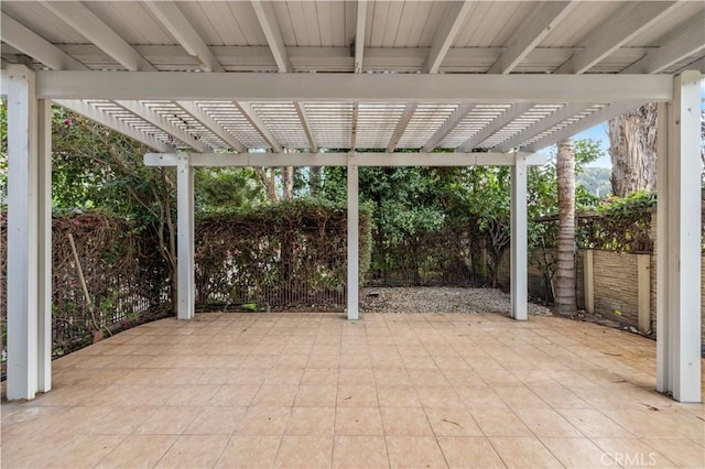 view of patio / terrace featuring a pergola